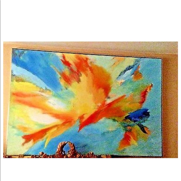 Mid Century Modern Large Oil Painting 1960’s - Picture 3 of 12